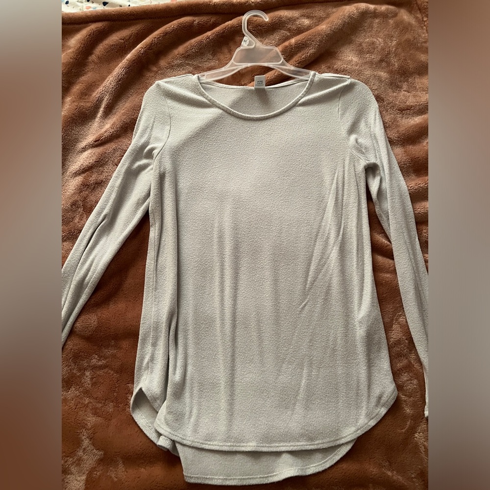 White long sleeve top